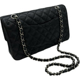 シャネル CHANEL マトラッセ25 A01112 25番台 ブラック シルバー金具 キャビアスキン レディース ショルダーバッグ
