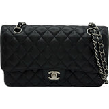 シャネル CHANEL マトラッセ25 A01112 25番台 ブラック シルバー金具 キャビアスキン レディース ショルダーバッグ