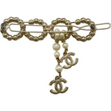 シャネル CHANEL COCOバレッタ ゴールド 金メッキ/パール/ラインストーン アクセサリー