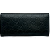 グッチ GUCCI 二つ折り長財布 233154 ブラック/シルバー金具 グッチシマレザー メンズ 長財布