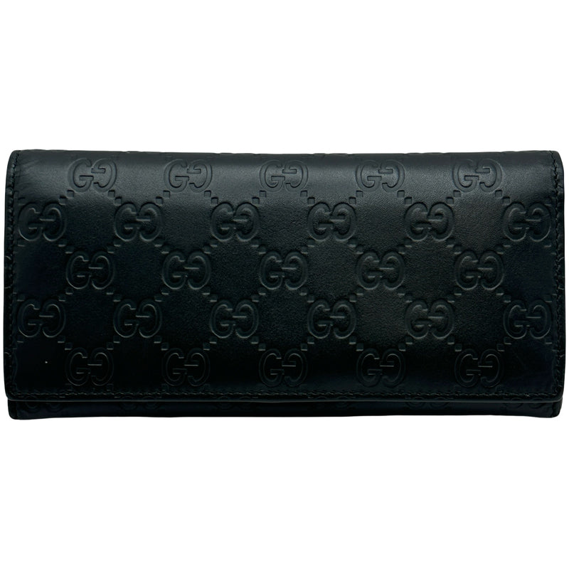 グッチ GUCCI 二つ折り長財布 233154 ブラック/シルバー金具
