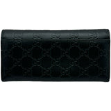 グッチ GUCCI 二つ折り長財布 233154 ブラック/シルバー金具 グッチシマレザー メンズ 長財布