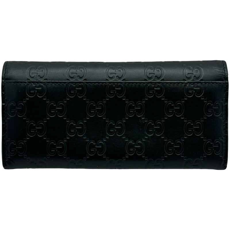 グッチ GUCCI 二つ折り長財布 233154 ブラック/シルバー金具