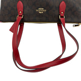 コーチ COACH シグネチャーギャラリートート CH504 ブラウン/レッド PVC/シグネチャー レディース トートバッグ