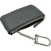 グッチ GUCCI ダブルGジップキーケース 795330 グレー シルバー金具 レザー ユニセックス キーケース
