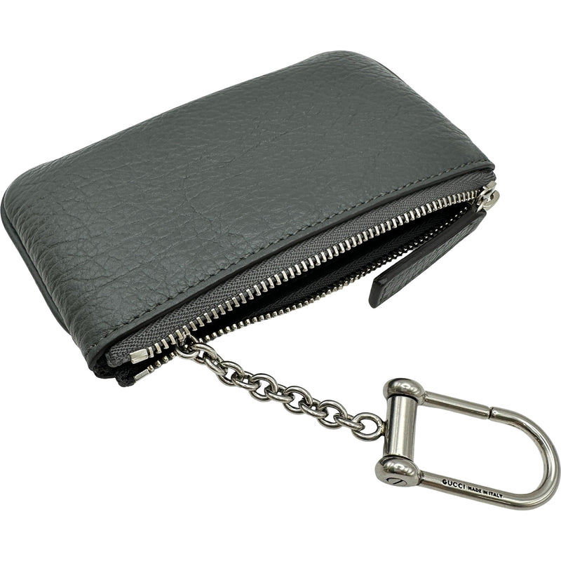 グッチ GUCCI ダブルGジップキーケース 795330 グレー シルバー金具