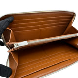 セリーヌ CELINE ラージジップウォレット 10B552BZR04LE アイボリー シルバー金具 トリオンフキャンバス/レザー レディース 長財布