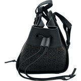 ロエベ LOEWE ハンモックドローストリングバッグミニ A538V07X10 ブラック ジャガード/レザー レディース ショルダーバッグ