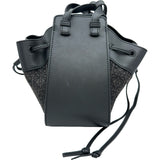 ロエベ LOEWE ハンモックドローストリングバッグミニ A538V07X10 ブラック ジャガード/レザー レディース ショルダーバッグ
