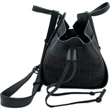 ロエベ LOEWE ハンモックドローストリングバッグミニ A538V07X10 ブラック ジャガード/レザー レディース ショルダーバッグ