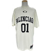 バレンシアガ BALENCIAGA バスケットボールシリーズ半袖Tシャツ 787349 クリーム コットン メンズ 半袖Ｔシャツ