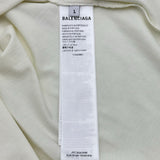 バレンシアガ BALENCIAGA バスケットボールシリーズ半袖Tシャツ 787349 クリーム コットン メンズ 半袖Ｔシャツ