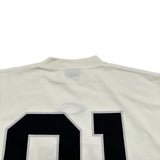 バレンシアガ BALENCIAGA バスケットボールシリーズ半袖Tシャツ 787349 クリーム コットン メンズ 半袖Ｔシャツ