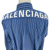 バレンシアガ BALENCIAGA バッグロゴストライプ長袖シャツ 508465 ブルー コットン メンズ 長袖シャツ