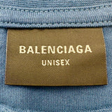 バレンシアガ BALENCIAGA BBロゴ半袖Tシャツ 764235 ネイビー コットン メンズ 半袖Ｔシャツ