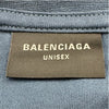 バレンシアガ BALENCIAGA BBロゴ刺繍半袖Tシャツ 764235 ネイビー コットン メンズ 半袖Ｔシャツ