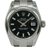 ロレックス ROLEX デイトジャスト26 179160 ブラック ステンレススチール 自動巻き レディース 腕時計