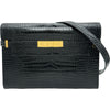 サンローラン SAINT LAURENT マンハッタンショルダーバッグ 579271 ブラック ゴールド金具 クロコ型押しレザー レディース ショルダーバッグ