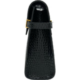 サンローラン SAINT LAURENT マンハッタンショルダーバッグ 579271 ブラック ゴールド金具 クロコ型押しレザー レディース ショルダーバッグ