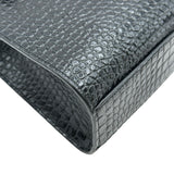 サンローラン SAINT LAURENT マンハッタンショルダーバッグ 579271 ブラック ゴールド金具 クロコ型押しレザー レディース ショルダーバッグ