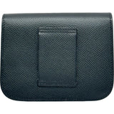 エルメス HERMES コンスタンススリム U刻印 ブラック シルバー金具 エプソン レディース 二つ折り財布