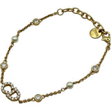 クリスチャン・ディオール Christian Dior クレールディーリュヌブレスレット ゴールド メタル/パール/ラインストーン アクセサリー