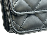 シャネル CHANEL マトラッセチェーンウォレット A0250 29番台 ブラック シルバー金具 ラムスキン レディース ショルダーバッグ