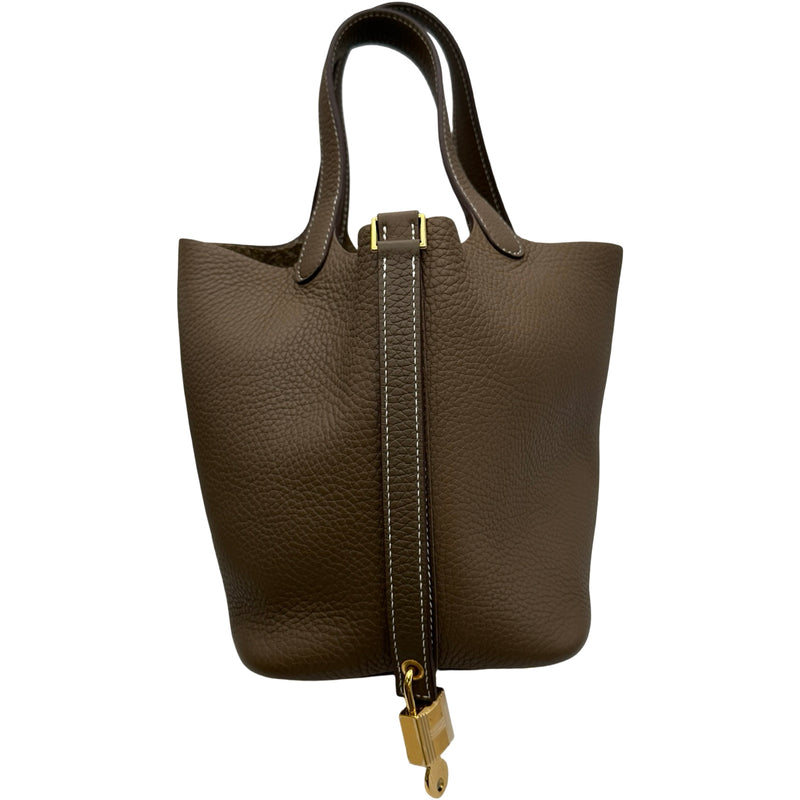 エルメス HERMES ピコタンロックPM エトゥープ ゴールド金具 トリヨン