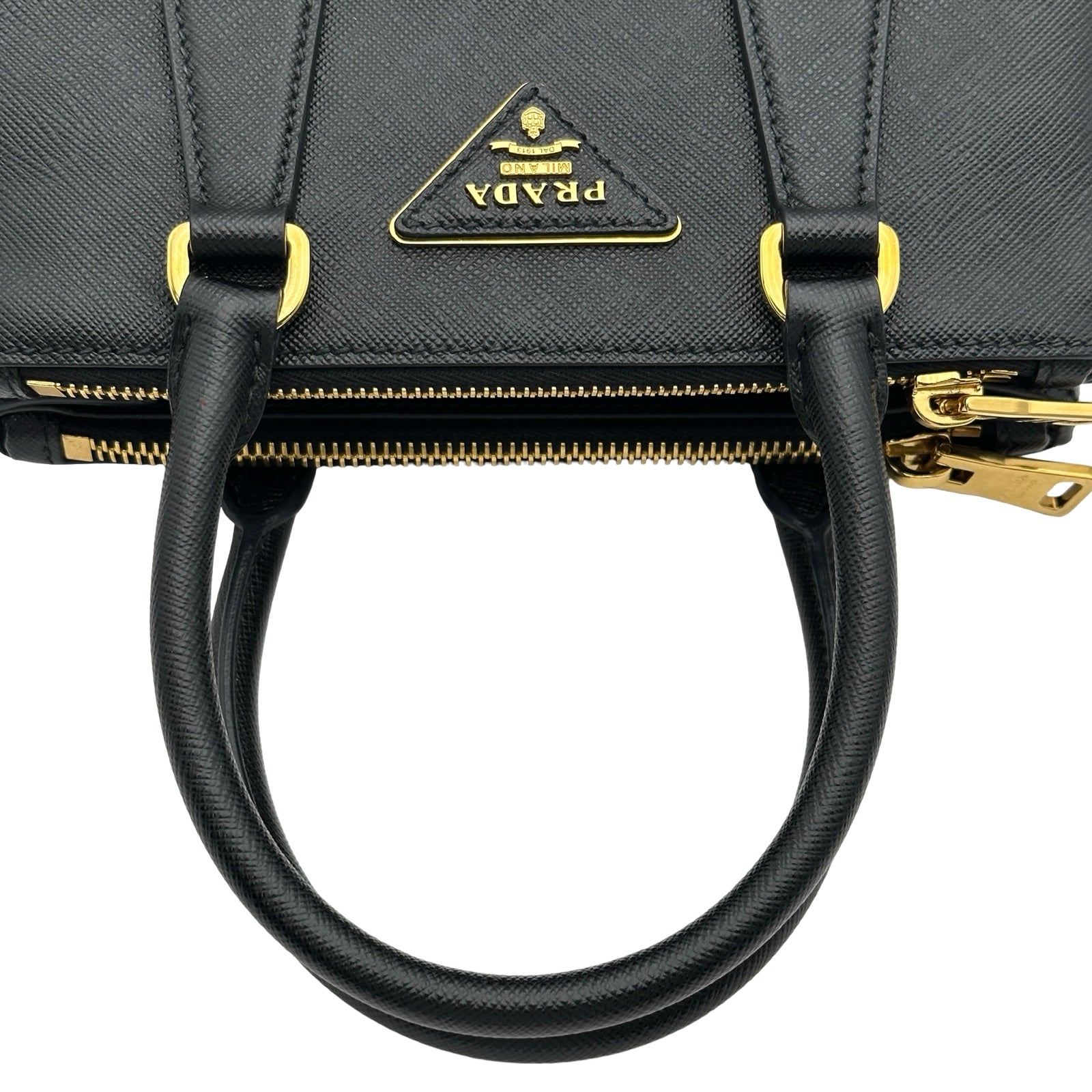 プラダ PRADA ガレリアミニ2WAYバッグ 1BA906 ブラック ゴールド金具