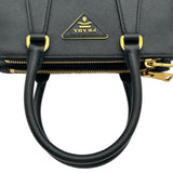 プラダ PRADA ガレリアミニ2WAYバッグ 1BA906 ブラック ゴールド金具 サフィアーノ レディース ショルダーバッグ