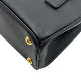 プラダ PRADA ガレリアミニ2WAYバッグ 1BA906 ブラック ゴールド金具 サフィアーノ レディース ショルダーバッグ