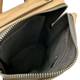フェンディ FENDI アブストラクトフェイス バッグパック 7VZ029 ベージュ系 シルバー金具 レザー メンズ リュック・デイパック