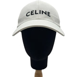 セリーヌ CELINE ロゴ刺繍キャップ 2AUS9969P ホワイト コットン ユニセックス その他ファッション雑貨