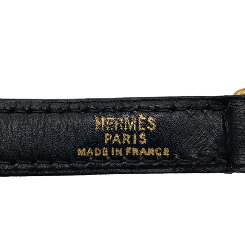 エルメス HERMES ミニケリー 〇S刻 ゴールド金具 ブラック ボックス レディース ショルダーバッグ