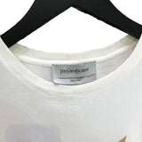 サンローラン SAINT LAURENT プリントTシャツ ホワイト コットン レディース 半袖Ｔシャツ