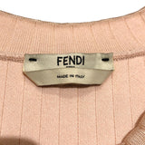 フェンディ FENDI 長袖リブワンピース FZD863 ピンク レーヨン レディース ワンピース