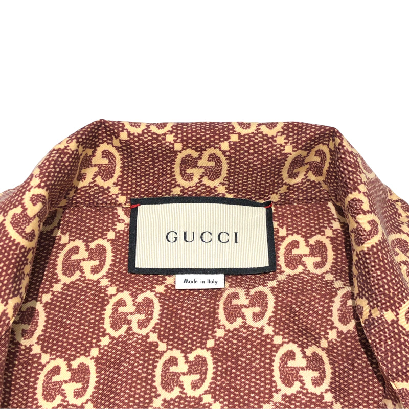 グッチ GUCCI GG総柄プリントワンピース 20AW 628781 ボルドー レディース ワンピース