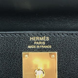 エルメス HERMES ケリーエラン B刻 ブラック ゴールド金具 シェーブル レディース ショルダーバッグ