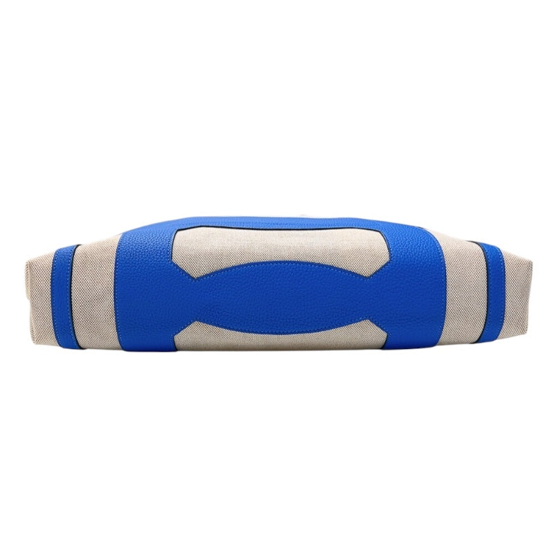 エルメス HERMES プティアッシュ ムッシュB ブルー　シルバー金具 トワル/トリヨンクレマンス レディース トートバッグ