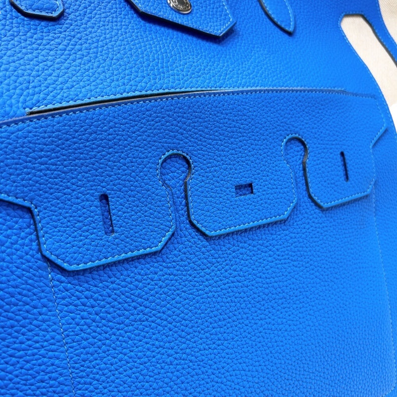 エルメス HERMES プティアッシュ ムッシュB ブルー　シルバー金具 トワル/トリヨンクレマンス レディース トートバッグ