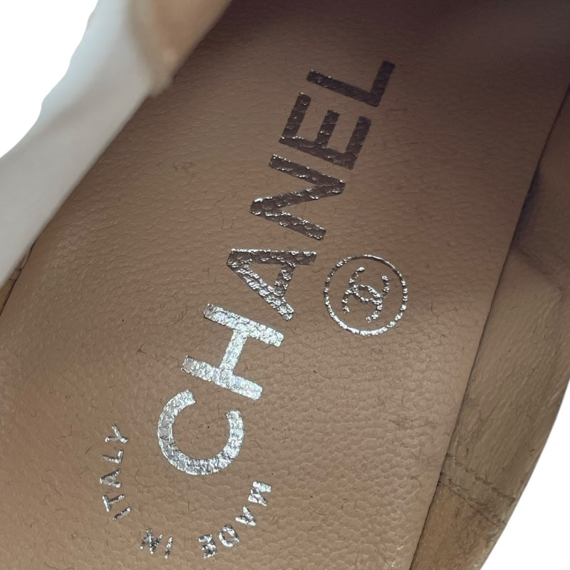 シャネル CHANEL ロゴキャンバスサイドゴアブーツ G30067 マルチカラー キャンバス レディース ブーツ