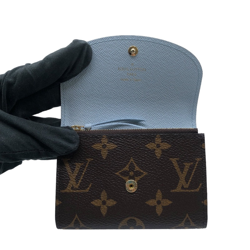 ルイ・ヴィトン LOUIS VUITTON ポルトモネ・ロザリ M83583 ブルーオランプ モノグラム・キャンバス レディース 二つ折り財布