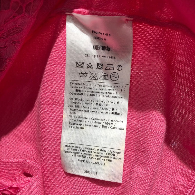 ヴァレンティノ VALENTINO ウールカシミヤレースカーディガン ３BC9Q417-VM1545B ピンク ウール、カシミヤ レディース カーディガン
