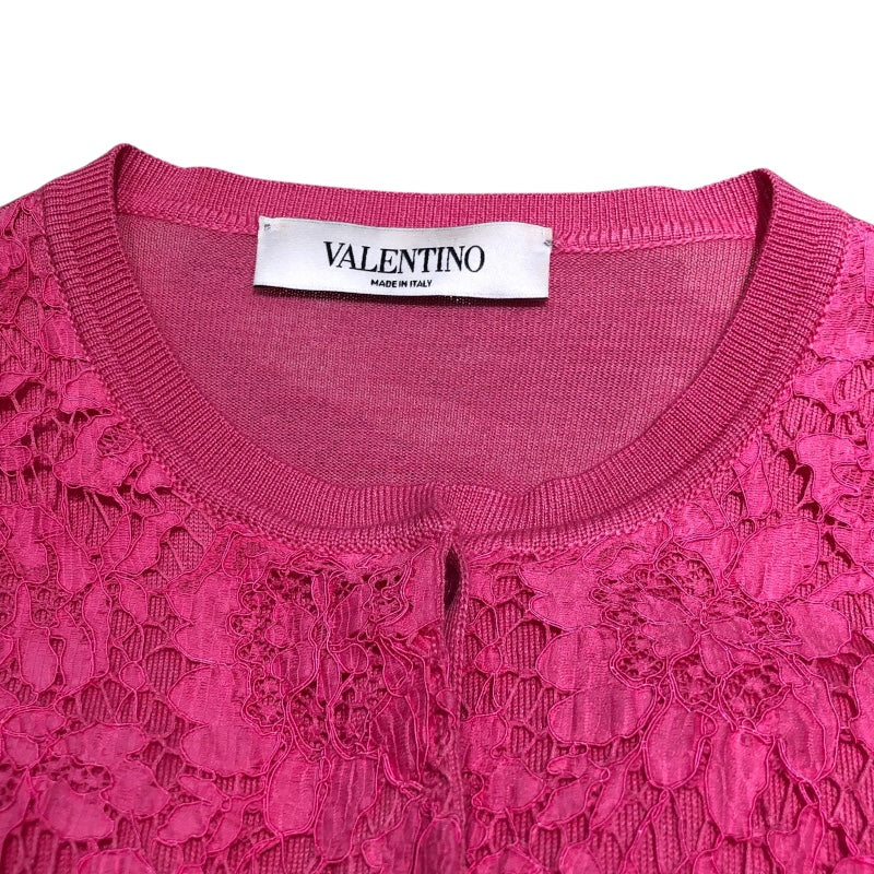 ヴァレンティノ VALENTINO ウールカシミヤレースカーディガン ３BC9Q417-VM1545B ピンク ウール、カシミヤ レディース カーディガン