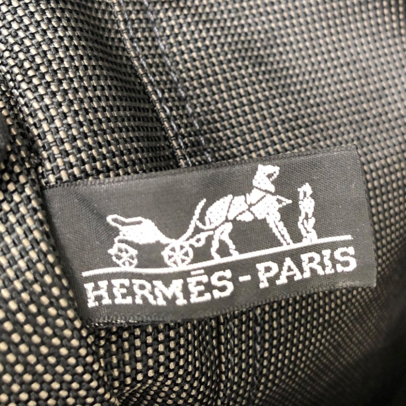 エルメス HERMES エールラインアドＭＭ グレー ブラック キャンバス ユニセックス リュック・デイパック