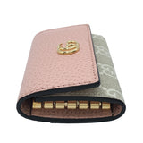 グッチ GUCCI GGマーモント　キーケース 456118 ピンク GD金具 レザー レディース キーケース