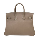 エルメス HERMES バーキン25 U刻印 エトゥープ GD金具 トゴ レディース ハンドバッグ