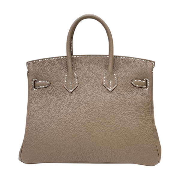 エルメス HERMES バーキン25 U刻印 エトゥープ GD金具 トゴ レディース ハンドバッグ
