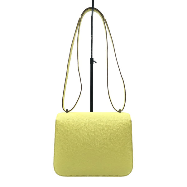 エルメス HERMES コンスタンス3ミニ W刻 ジョーヌミルトン シルバー金具 シェーブル シェーブル レディース ショルダーバッグ