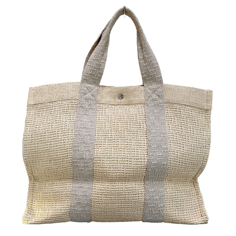 エルメス HERMES ボラボラトートPM グレー ストローキャンバス ユニ エルメス HERMES ボラボラトートPM グレー ストローキャンバス ユニ